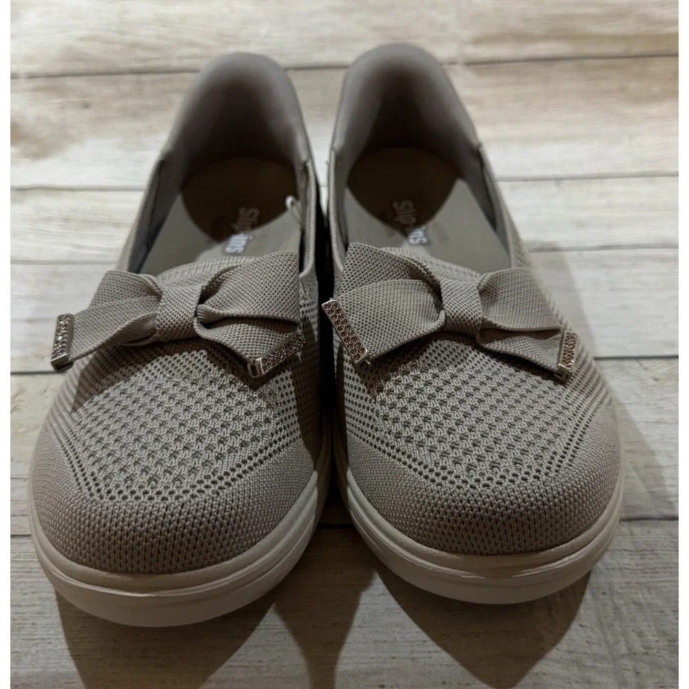 Skechers Inspire Arch Fit Taupe Slip In #138606-TPE Shoes Sz 8 EXCELLENT